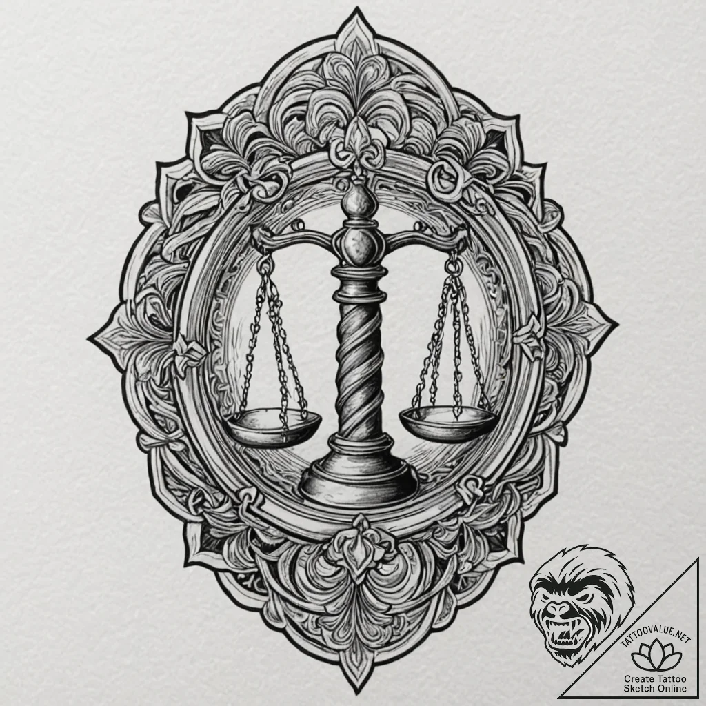 Gavel and sounding block, symbolizing judgmen... - tattoo sketch (№1752257548_0, 11.07.2025 18:12) — tattoovalue.net