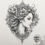 Themis, tattoo line art, on a clean white pap… – tattoo sketch (№1752257884_0, 11.07.2025 18:18) — tattoovalue.net