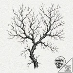 Withered vines binding ancient relic, concept… – tattoo sketch (№1752259227_0, 11.07.2025 18:40) — tattoovalue.net