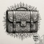 Worn leather briefcase, full of stories, tatt… – tattoo sketch (№1752260147_0, 11.07.2025 18:55) — tattoovalue.net
