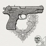Deckard’s pistol from blade runner, tattoo sk… – tattoo sketch (№1752260564_0, 11.07.2025 19:02) — tattoovalue.net