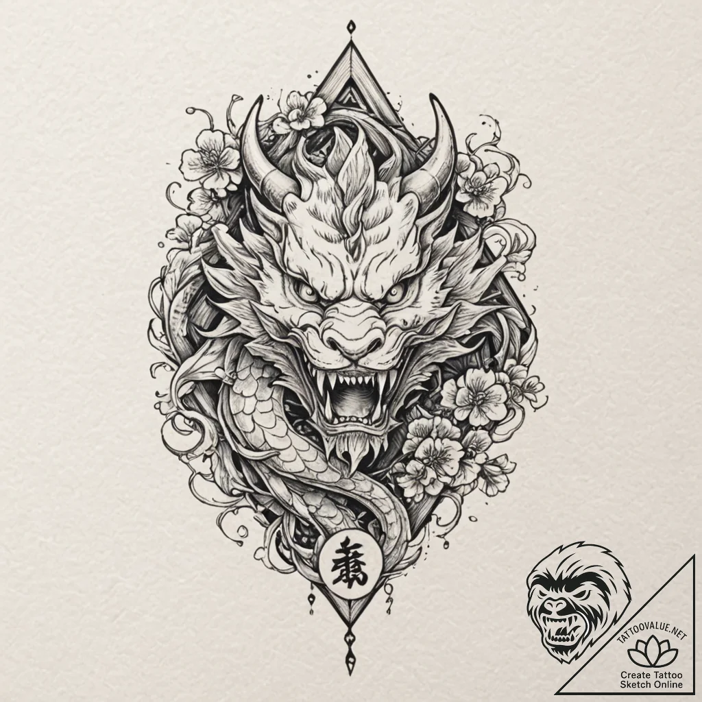 Shifting runes devouring light, tattoo sketch... - tattoo sketch (№1752261152_0, 11.07.2025 19:12) — tattoovalue.net