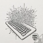 Hacker’s hands typing on a translucent, holog… – tattoo sketch (№1752264768_0, 11.07.2025 20:12) — tattoovalue.net
