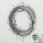 Koi serpent beneath celestial rift, tattoo dr… – tattoo sketch (№1752264936_0, 11.07.2025 20:15) — tattoovalue.net