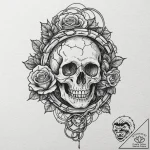 Atomic serpent coiled in wires, ink illustrat… – tattoo sketch (№1752266023_0, 11.07.2025 20:33) — tattoovalue.net