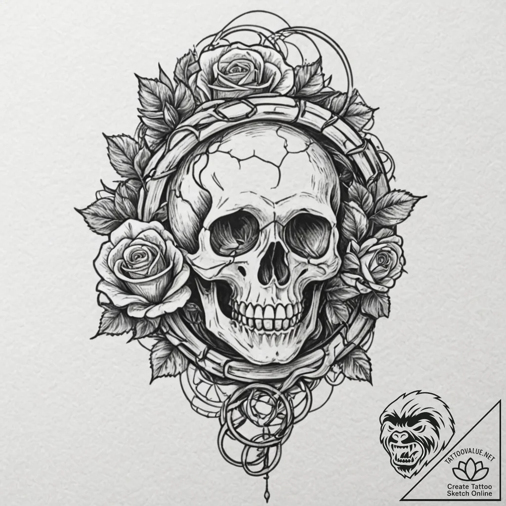 Atomic serpent coiled in wires, ink illustrat... - tattoo sketch (№1752266023_0, 11.07.2025 20:33) — tattoovalue.net