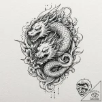The biohazard symbol, ink illustration for ta… – tattoo sketch (№1752266942_0, 11.07.2025 20:49) — tattoovalue.net