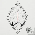 Zipper on the horizon, opening the sky to rev… – tattoo sketch (№1752269619_0, 11.07.2025 21:33) — tattoovalue.net