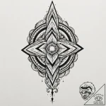 Spear, tattoo flash sheet design, on a clean… – tattoo sketch (№1752269785_0, 11.07.2025 21:36) — tattoovalue.net