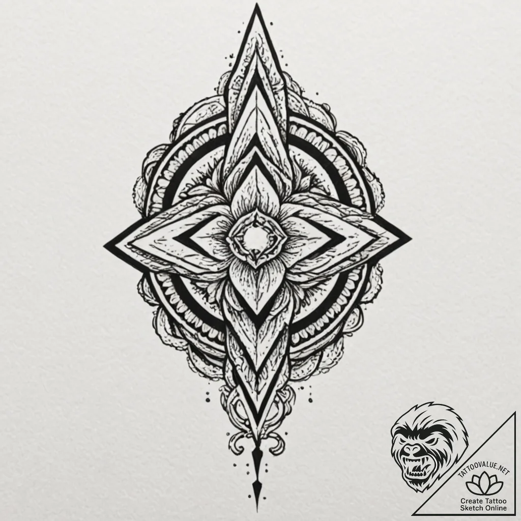 Spear, tattoo flash sheet design, on a clean... - tattoo sketch (№1752269785_0, 11.07.2025 21:36) — tattoovalue.net