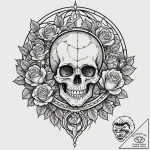 Globe, antique style, focused on a specific r… – tattoo sketch (№1752270370_0, 11.07.2025 21:46) — tattoovalue.net