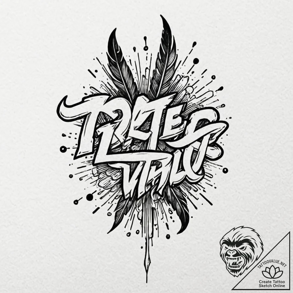 Obsidian quill writing in air, tattoo sketch... - tattoo sketch (№1752272206_0, 11.07.2025 22:16) — tattoovalue.net