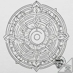 Labyrinth beneath eclipsed stars, tattoo draw… – tattoo sketch (№1752272291_0, 11.07.2025 22:18) — tattoovalue.net