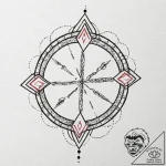 Bone sigil glowing faintly, tattoo line art,… – tattoo sketch (№1752273674_0, 11.07.2025 22:41) — tattoovalue.net