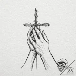 Puppet master’s hands controlling a human sil… – tattoo sketch (№1752275091_0, 11.07.2025 23:04) — tattoovalue.net