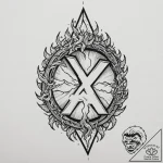 Undying flame devouring ancient rune, tattoo… – tattoo sketch (№1752275259_0, 11.07.2025 23:07) — tattoovalue.net