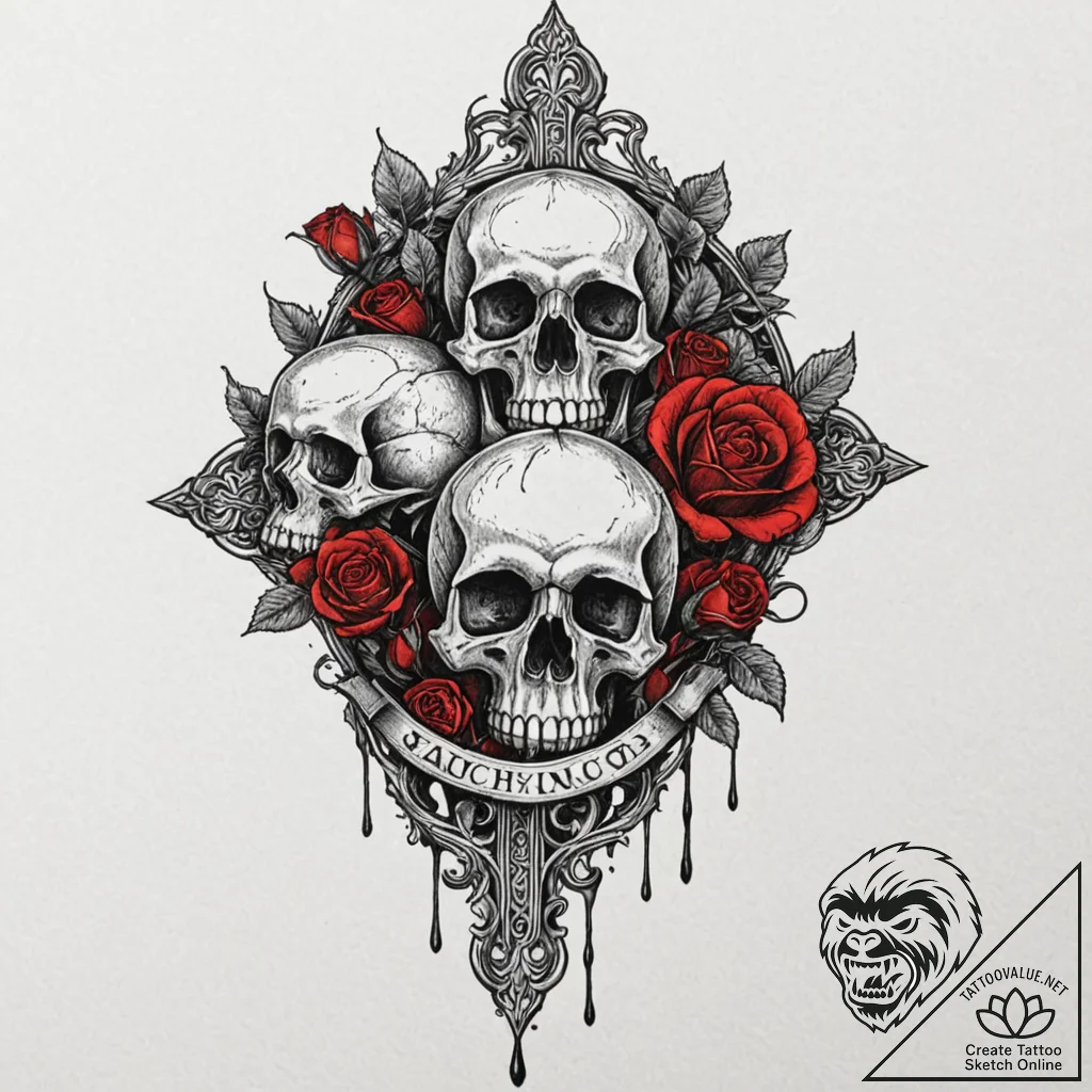Haunted dagger dripping shadows, ink illustra... - tattoo sketch (№1752277622_0, 11.07.2025 23:47) — tattoovalue.net