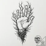 Priestр р†р вђљрівђћсћs staff wrapped in root… – tattoo sketch (№1752278548_0, 12.07.2025 00:02) — tattoovalue.net