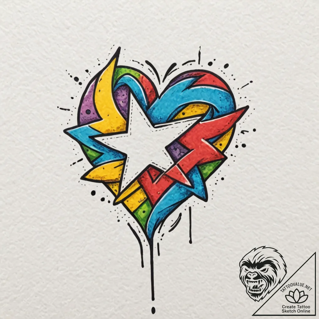 Band-aids, crossed, one with a heart, one wit... - tattoo sketch (№1752278717_0, 12.07.2025 00:05) — tattoovalue.net