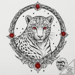 Leopard shadow stalking stars, tattoo flash s… – tattoo sketch (№1752279472_0, 12.07.2025 00:17) — tattoovalue.net