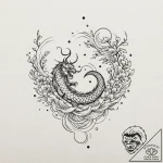 Astral butterfly flying through void, ink ill… – tattoo sketch (№1752279643_0, 12.07.2025 00:20) — tattoovalue.net