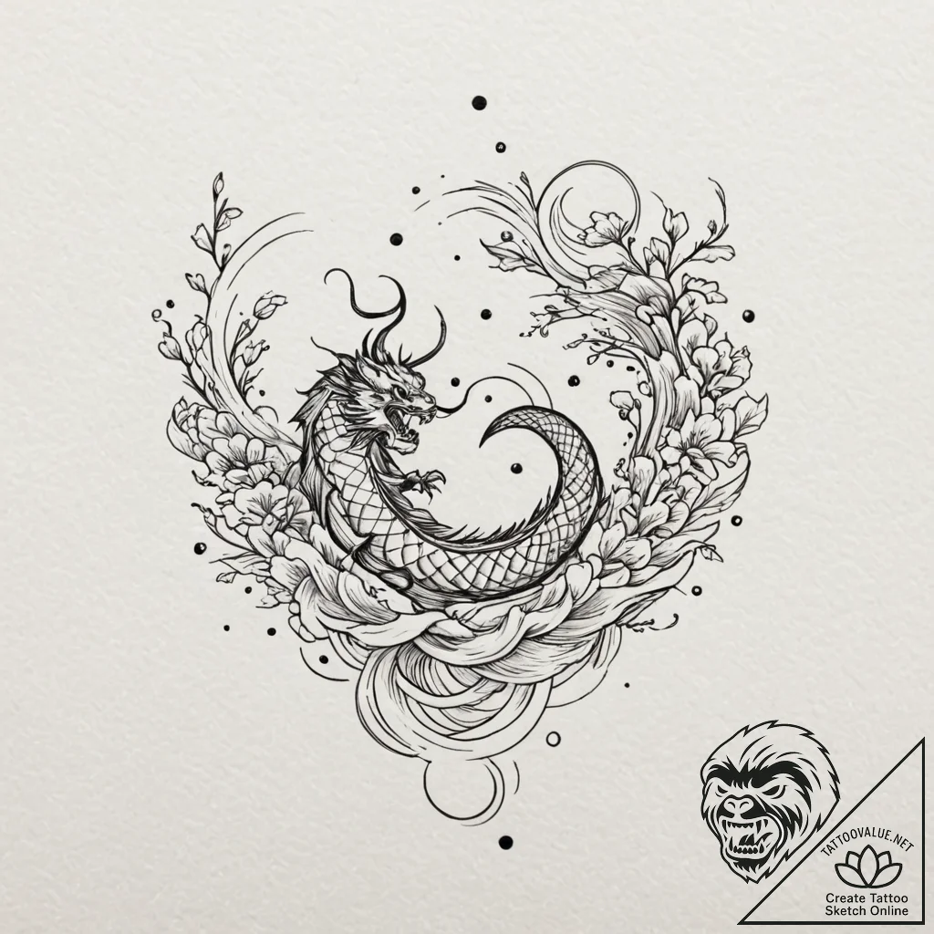 Astral butterfly flying through void, ink ill... - tattoo sketch (№1752279643_0, 12.07.2025 00:20) — tattoovalue.net