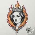 Kingр р†р вђљрівђћсћs crown devouring flame,… – tattoo sketch (№1752279976_0, 12.07.2025 00:26) — tattoovalue.net