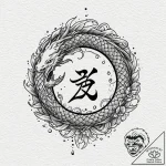 Salt runes carved in stone wall, ink illustra… – tattoo sketch (№1752280060_0, 12.07.2025 00:27) — tattoovalue.net