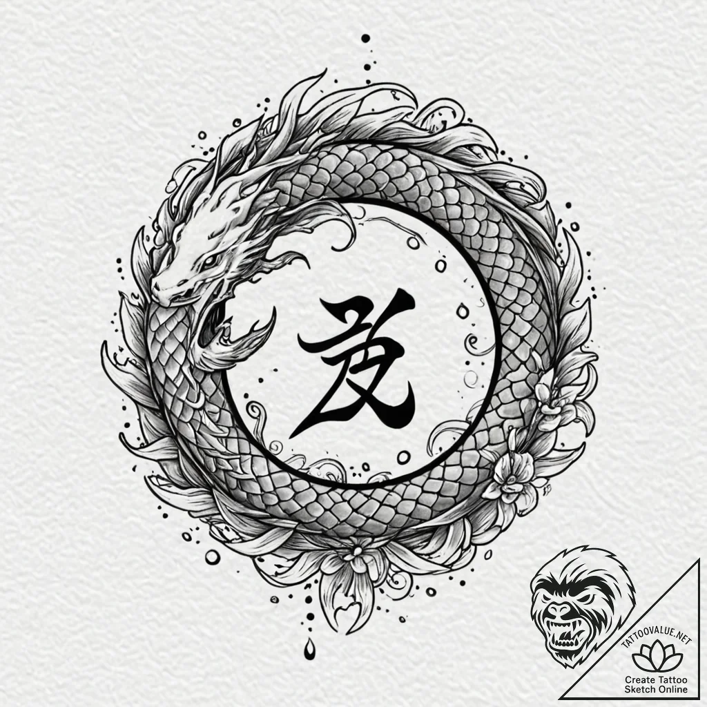 Salt runes carved in stone wall, ink illustra... - tattoo sketch (№1752280060_0, 12.07.2025 00:27) — tattoovalue.net