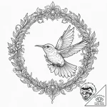 A whimsical bird in hand in flight, hopeful,,… – tattoo sketch (№1752281479_0, 12.07.2025 00:51) — tattoovalue.net