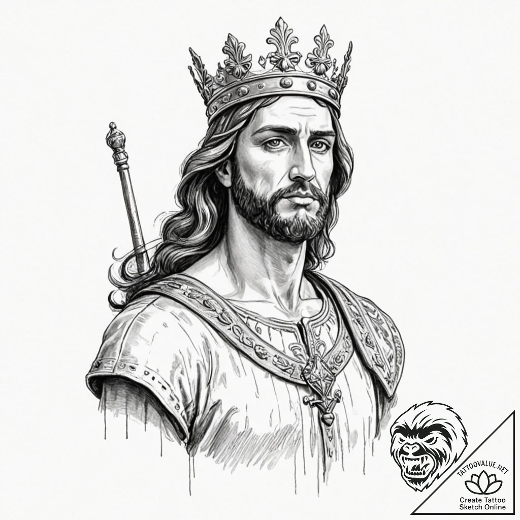 George the victorious - tattoo sketch (№1752281644_0, 12.07.2025 00:54) — tattoovalue.net