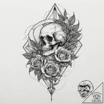 Javelin (the weapon) in mid-flight, trailing… – tattoo sketch (№1752282480_0, 12.07.2025 01:08) — tattoovalue.net