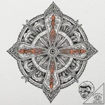 Maltese cross, symbolizing protection and cou… – tattoo sketch (№1752282647_0, 12.07.2025 01:10) — tattoovalue.net