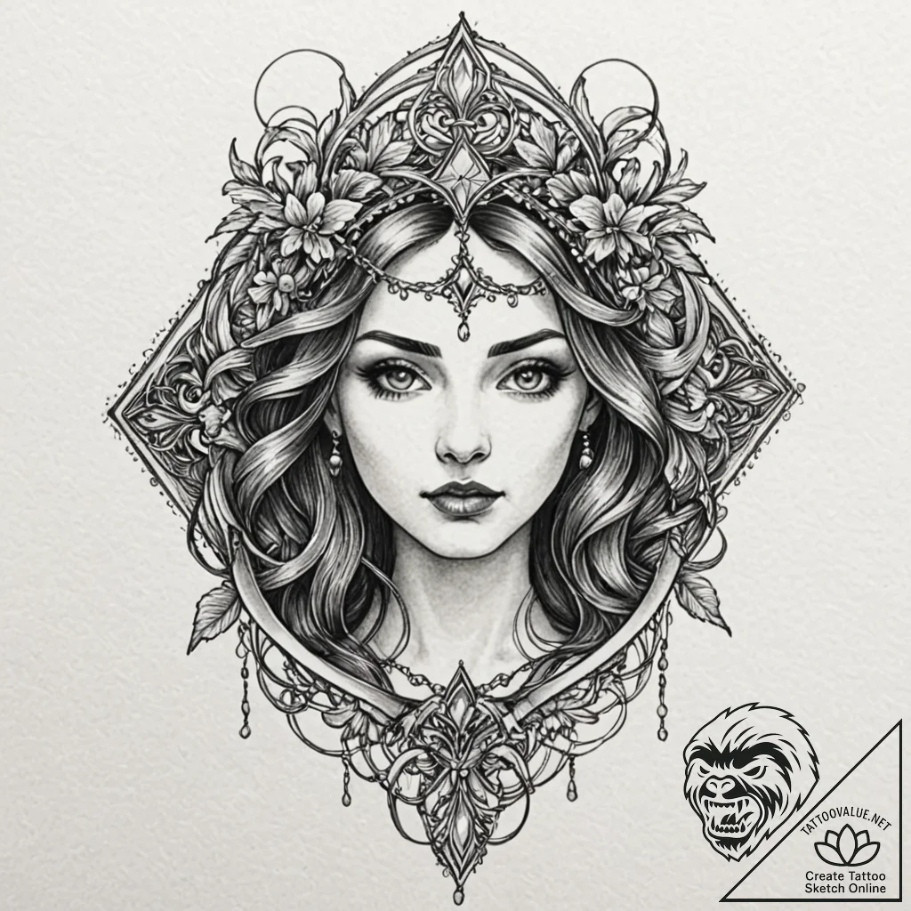 A, tattoo drawing outline, black and white sk... - tattoo sketch (№1752284503_0, 12.07.2025 01:41) — tattoovalue.net