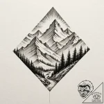Mountain peak you have climbed, tattoo line a… – tattoo sketch (№1752285590_0, 12.07.2025 01:59) — tattoovalue.net
