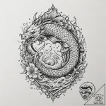 A retro cassette tape unspooling, concept art… – tattoo sketch (№1752285924_0, 12.07.2025 02:05) — tattoovalue.net