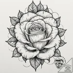 Clawed rose blooming from stone, tattoo sketc… – tattoo sketch (№1752286928_0, 12.07.2025 02:22) — tattoovalue.net