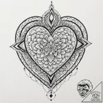 Black heart wrapped in chains, artistic tatto… – tattoo sketch (№1752288937_0, 12.07.2025 02:55) — tattoovalue.net