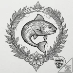 Catfish, tattoo line art, minimalist approach… – tattoo sketch (№1752289941_0, 12.07.2025 03:12) — tattoovalue.net