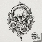 Atomic serpent twisting around data stream, i… – tattoo sketch (№1752292283_0, 12.07.2025 03:51) — tattoovalue.net