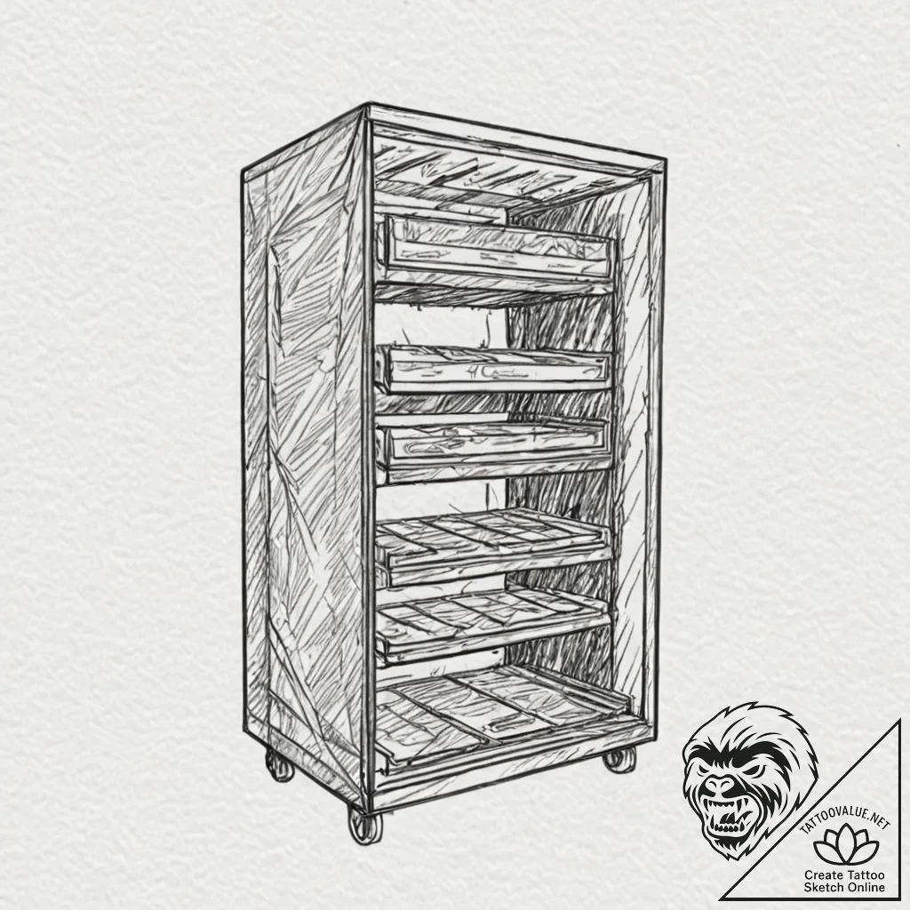 Ghost in the machine, a faint face visible on... - tattoo sketch (№1752292620_0, 12.07.2025 03:57) — tattoovalue.net