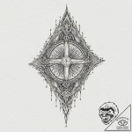 Ice spear crowned in runes, tattoo sketch des… – tattoo sketch (№1752292787_0, 12.07.2025 03:59) — tattoovalue.net