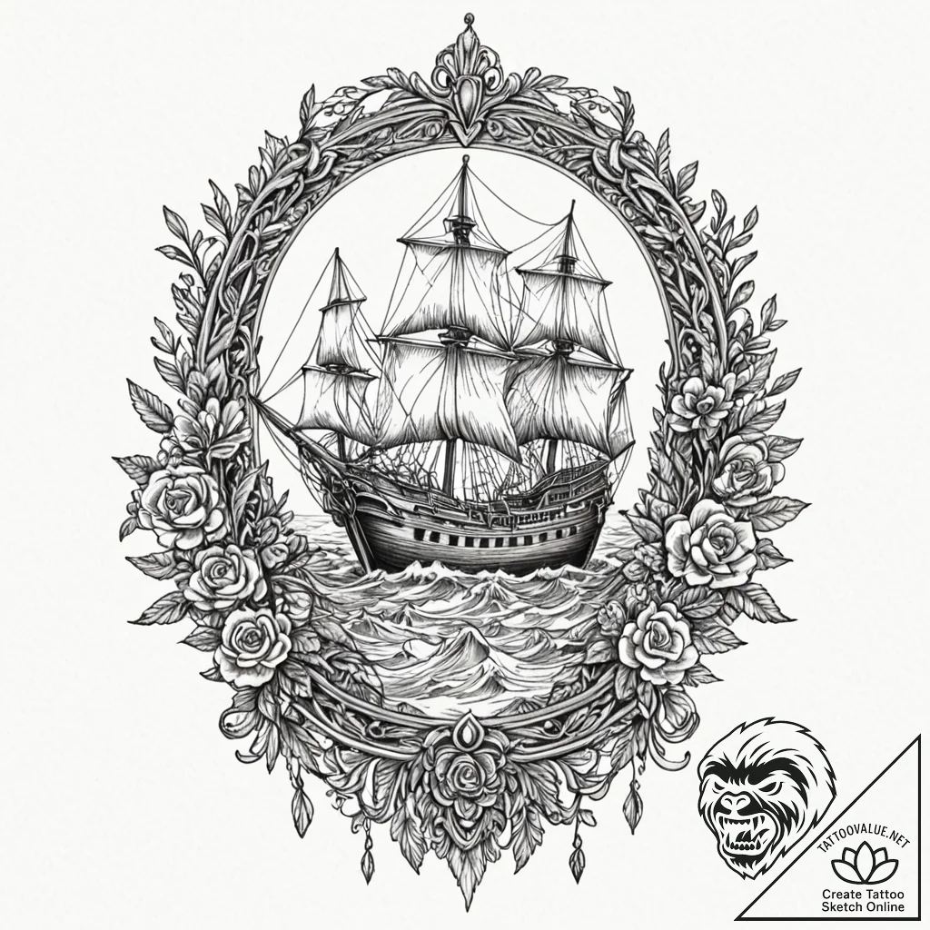Gilded cage with its door wide open, tattoo f... - tattoo sketch (№1752293123_0, 12.07.2025 04:05) — tattoovalue.net
