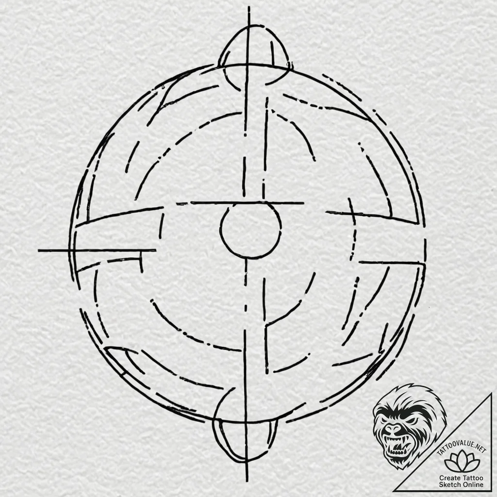 A classic basketball court, game,, artistic t... - tattoo sketch (№1752294627_0, 12.07.2025 04:30) — tattoovalue.net