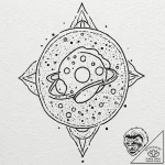 Nebula, artistic tattoo sketch, minimalist ap… – tattoo sketch (№1752295214_0, 12.07.2025 04:40) — tattoovalue.net