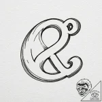 An ampersand symbol – tattoo sketch (№1752296967_0, 12.07.2025 05:09) — tattoovalue.net