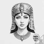 Cleopatra – tattoo sketch (№1752297803_0, 12.07.2025 05:23) — tattoovalue.net