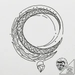 Astral serpent weaving through comet trail, c… – tattoo sketch (№1752301665_0, 12.07.2025 06:27) — tattoovalue.net