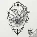Venus flytrap with teeth of metal, snapping s… – tattoo sketch (№1752304350_0, 12.07.2025 07:12) — tattoovalue.net