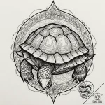 Tortoise, symbolizing wisdom, longevity, and… – tattoo sketch (№1752305102_0, 12.07.2025 07:25) — tattoovalue.net